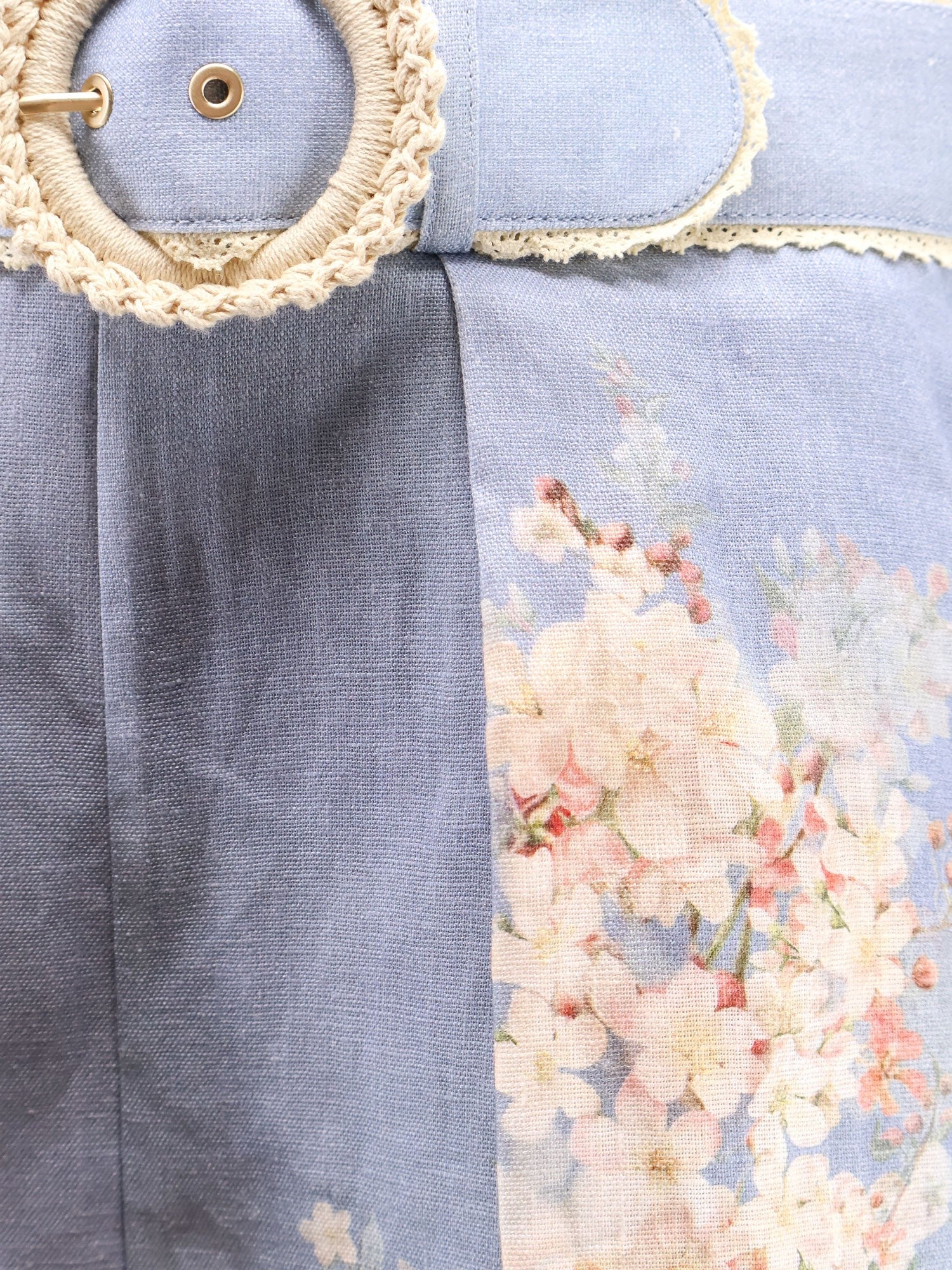 ZIMMERMANN Cascadian Tuck ramie shorts