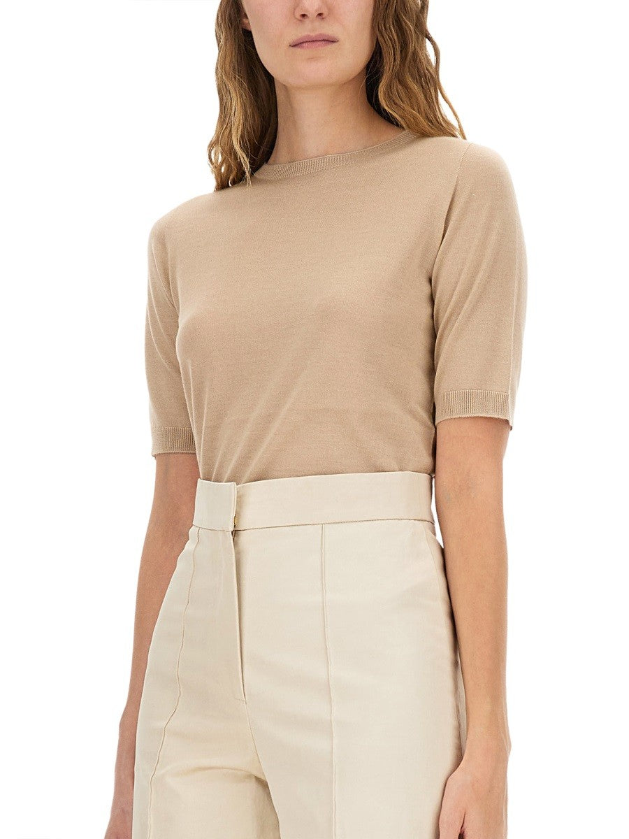 Fabiana Filippi CASHMERE AND SILK KNIT T-SHIRT