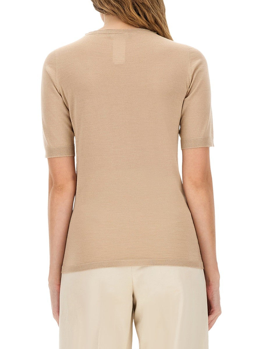 Fabiana Filippi CASHMERE AND SILK KNIT T-SHIRT