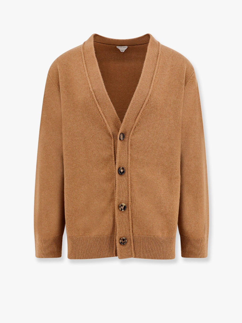 Bottega Veneta Cashmere cardigan with intrecciato iconic motif leather  details