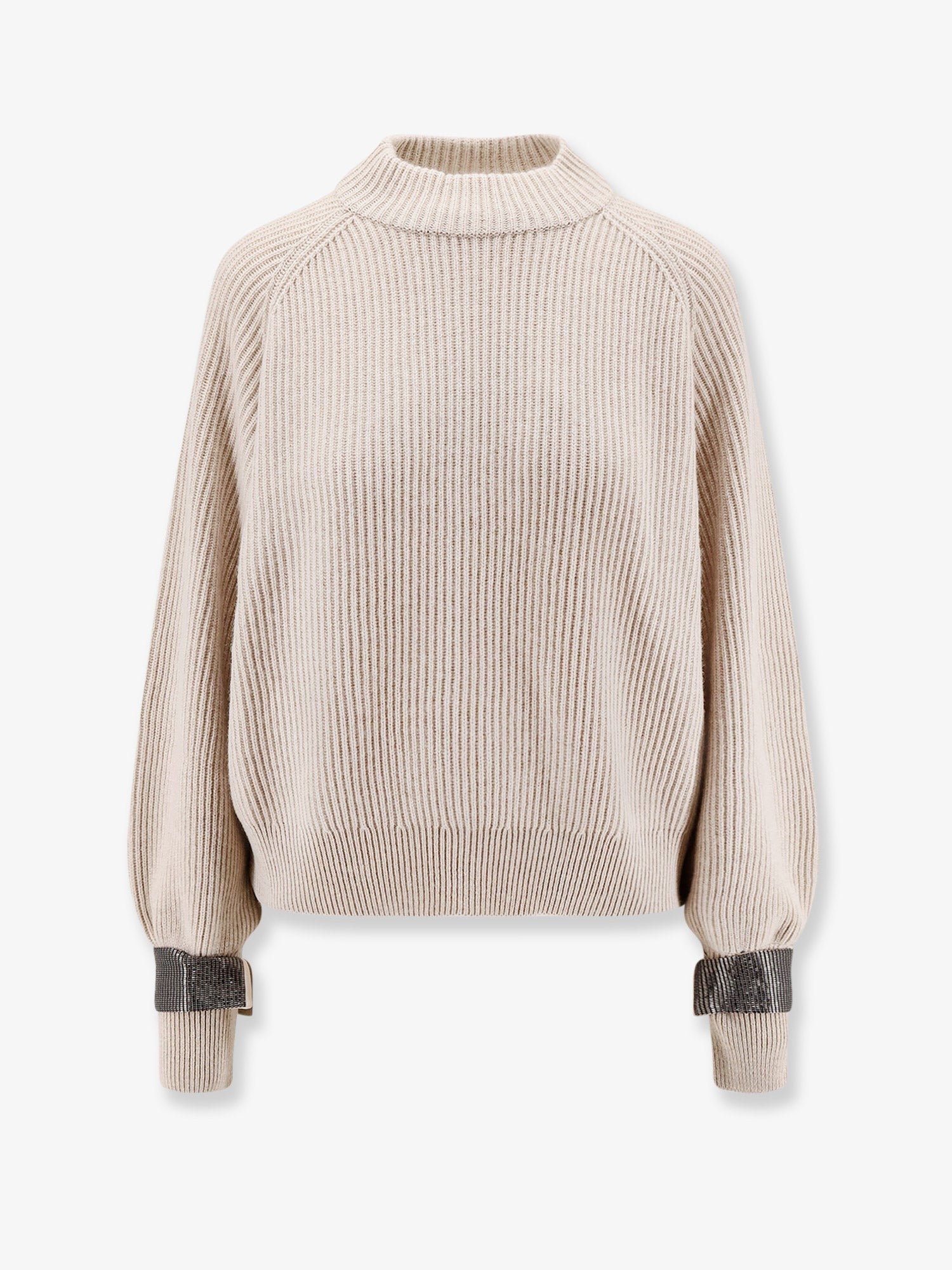 Brunello Cucinelli Cashmere sweater with removable cuffs