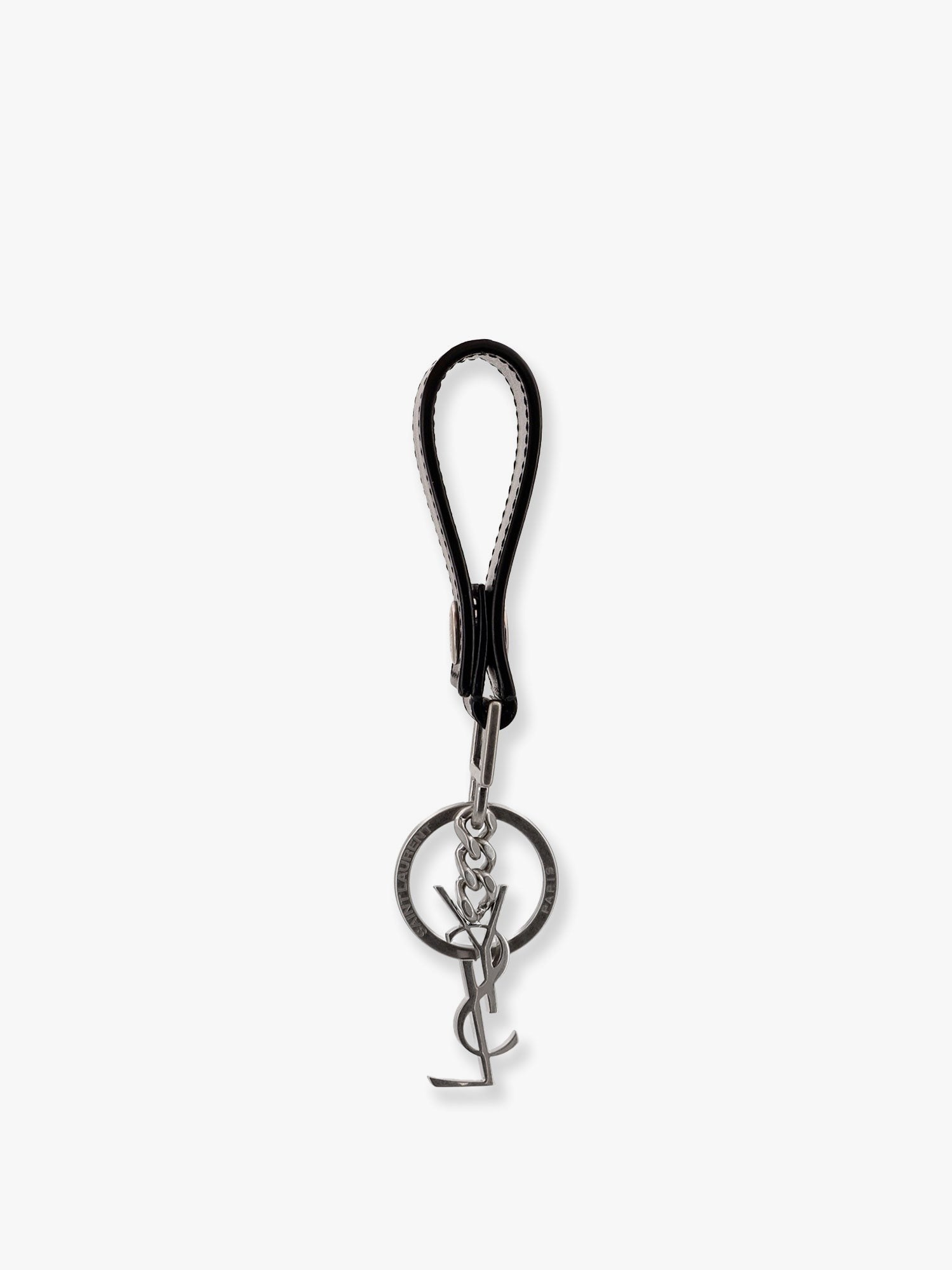 Saint Laurent Cassandre leather key ring