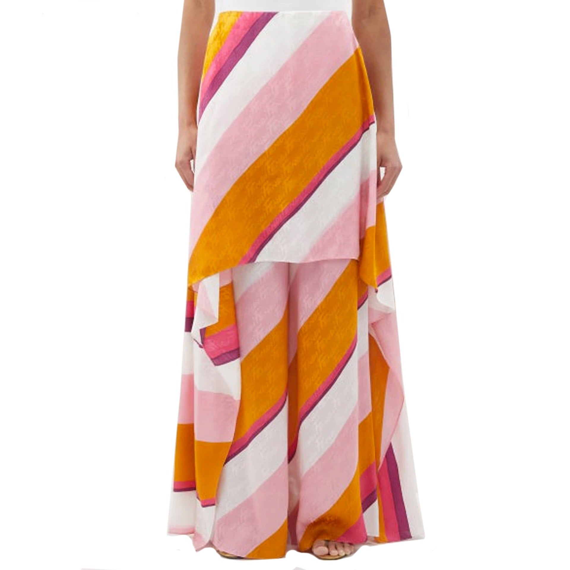 Fendi Ff Color-Block Draped Trousers – Siebentaschen