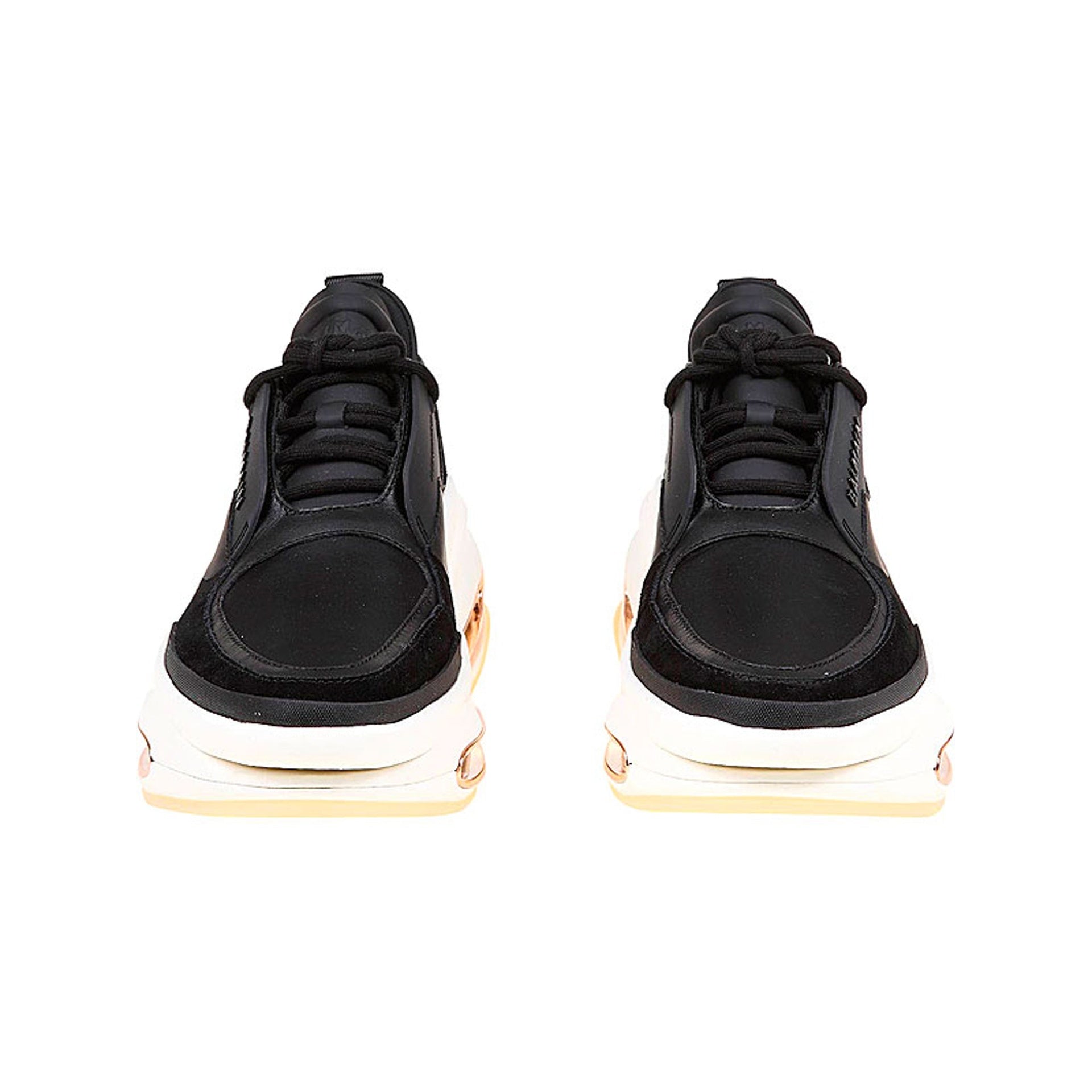 Balmain Leather And Fabric Sneakers