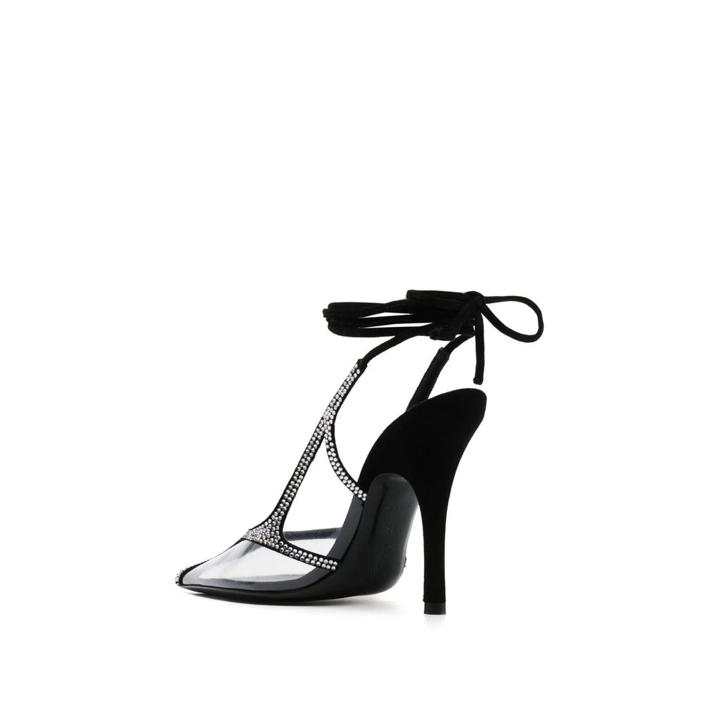 The Attico Venus Chrome Slingback Pumps