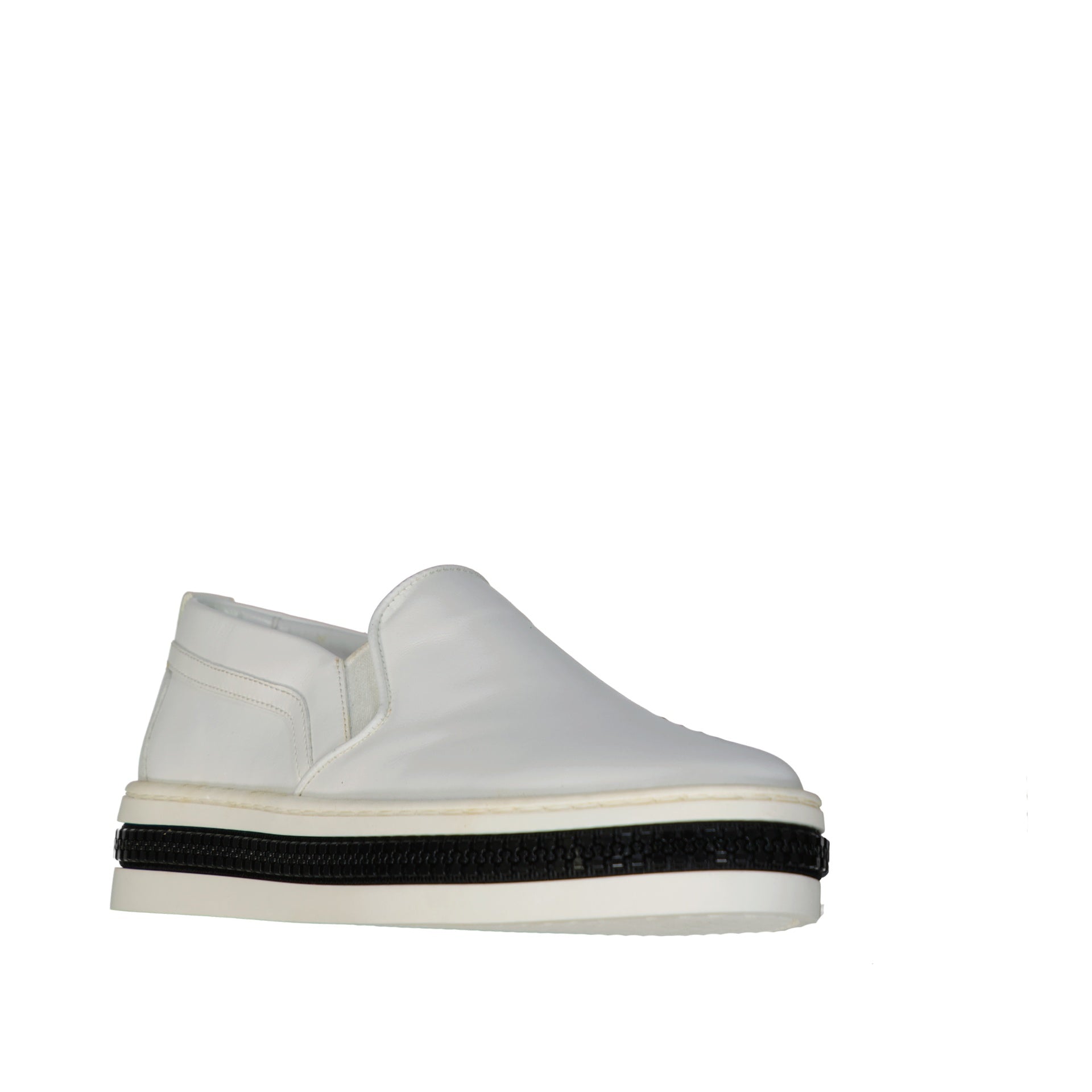 Sergio Rossi Leather Slip-Op Sneakers