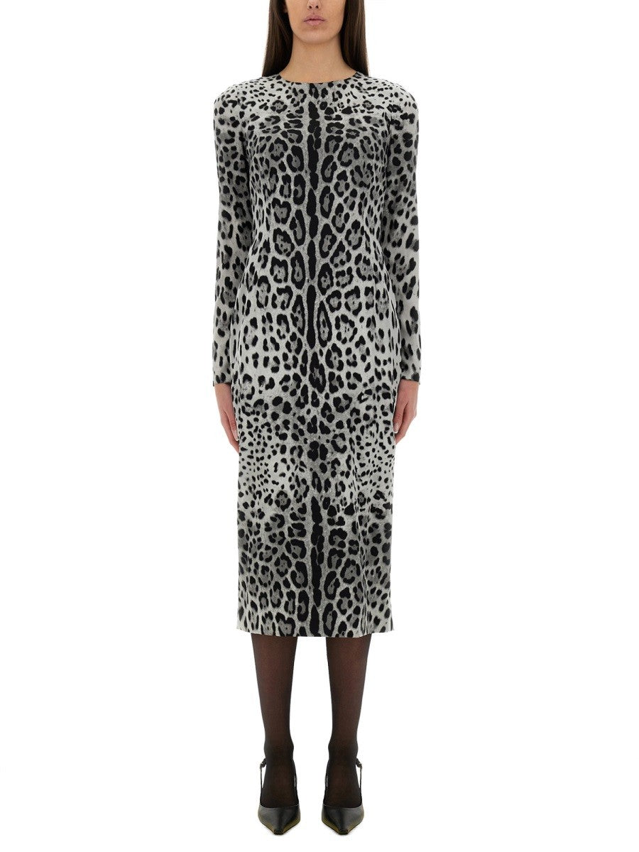 Dolce & Gabbana CHARMEUSE SHEATH LONGUETTE DRESS