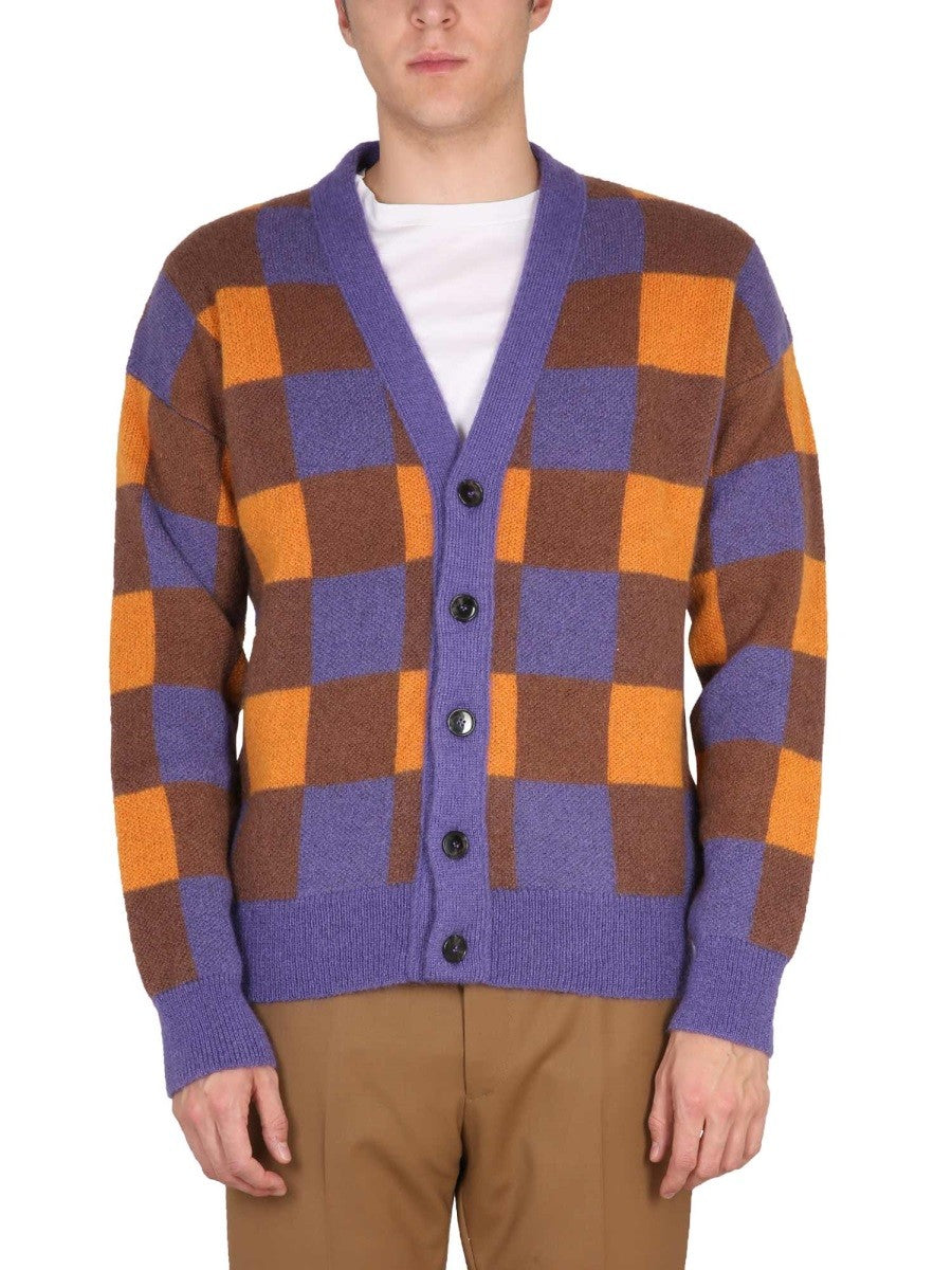Drole De Monsieur CHECK PATTERN CARDIGAN