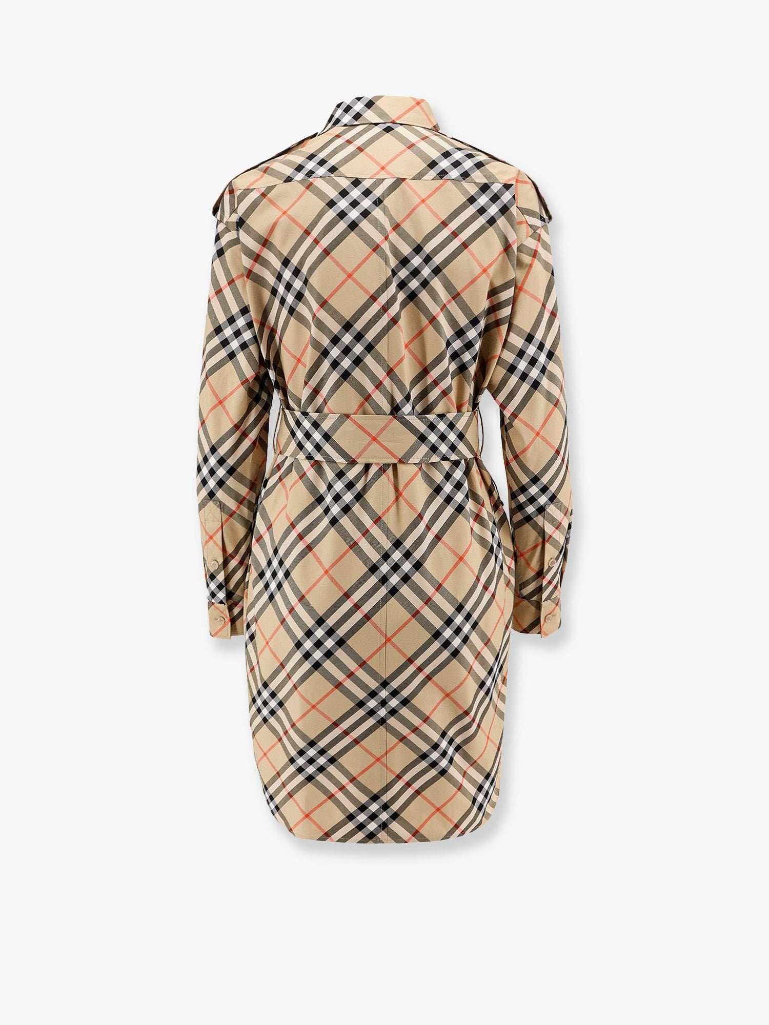 Burberry Chemisier cotton short dress with Check print