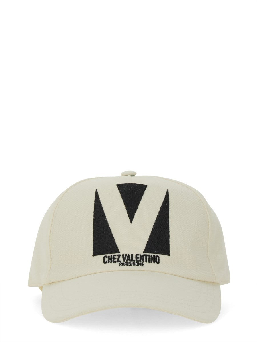 Valentino Garavani "CHEZ VALENTINO" EMBROIDERED BASEBALL CAP