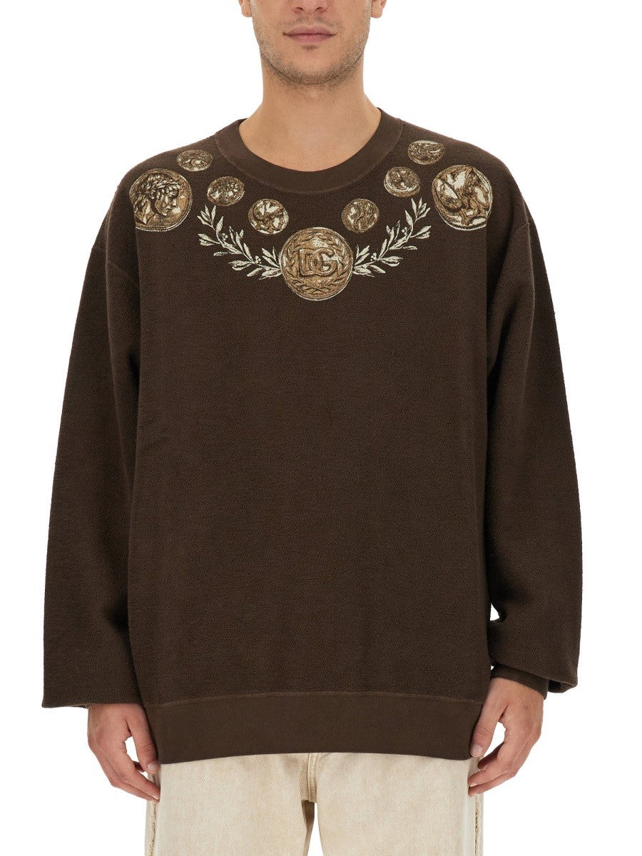 Dolce & Gabbana COIN PRINT SWEATSHIRT