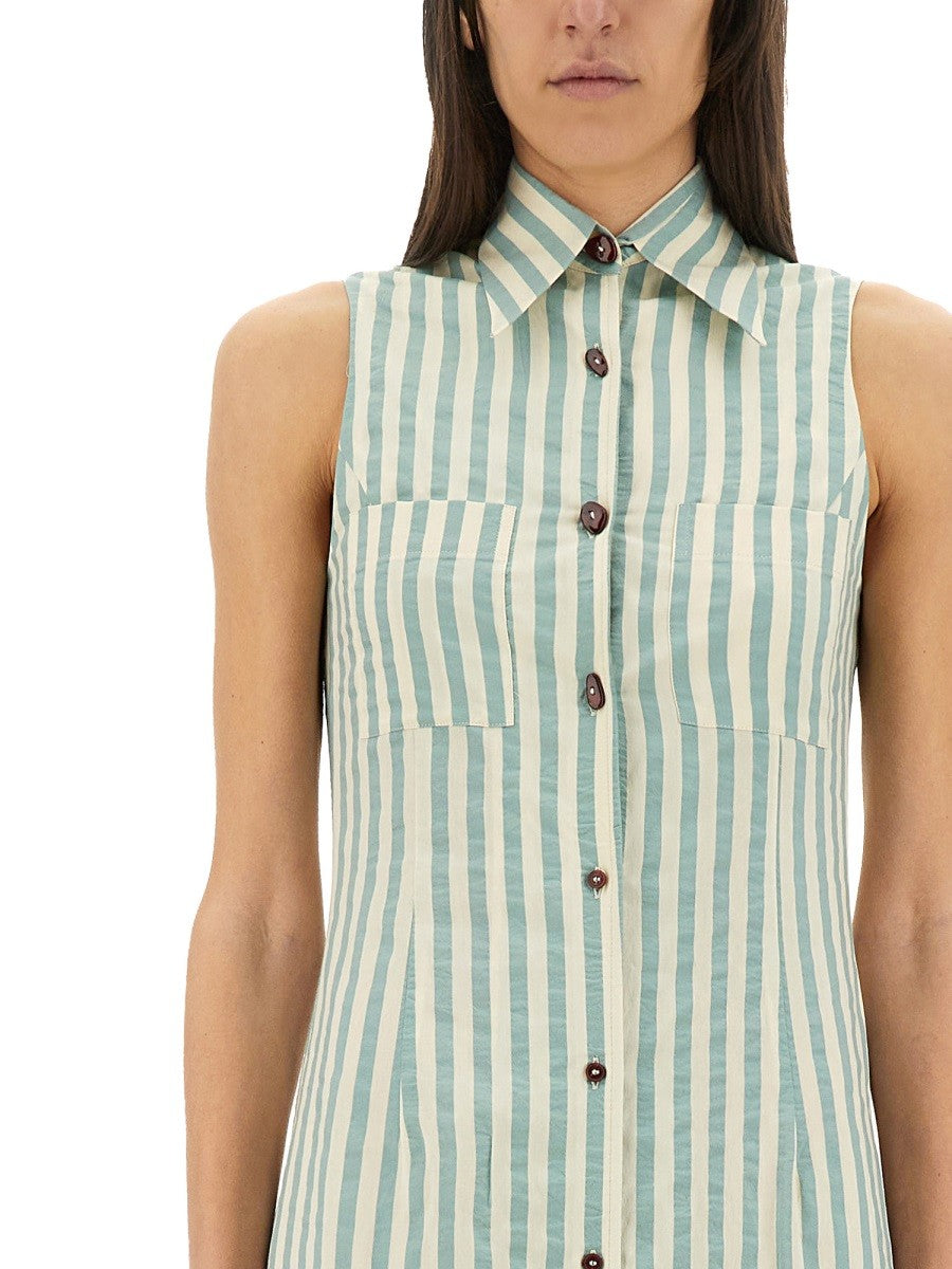 ALYSI "COLORFUL STRIPES" CHEMISIER DRESS