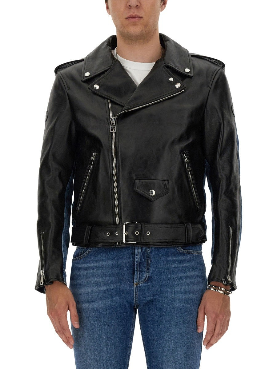 Alexander Mcqueen COMBO BIKER JACKET