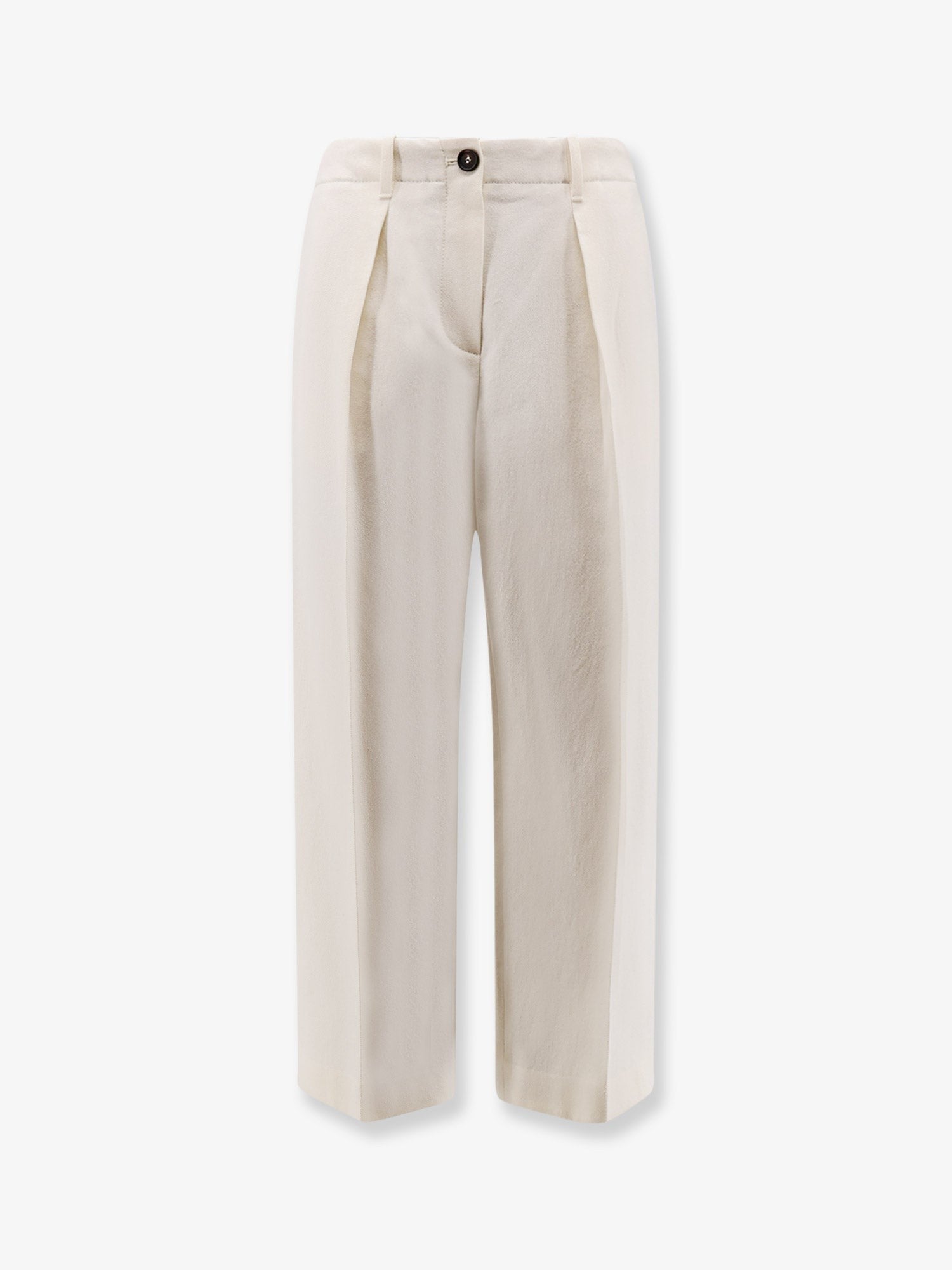Brunello Cucinelli Cotton and wool trousers with adjustable drawstring