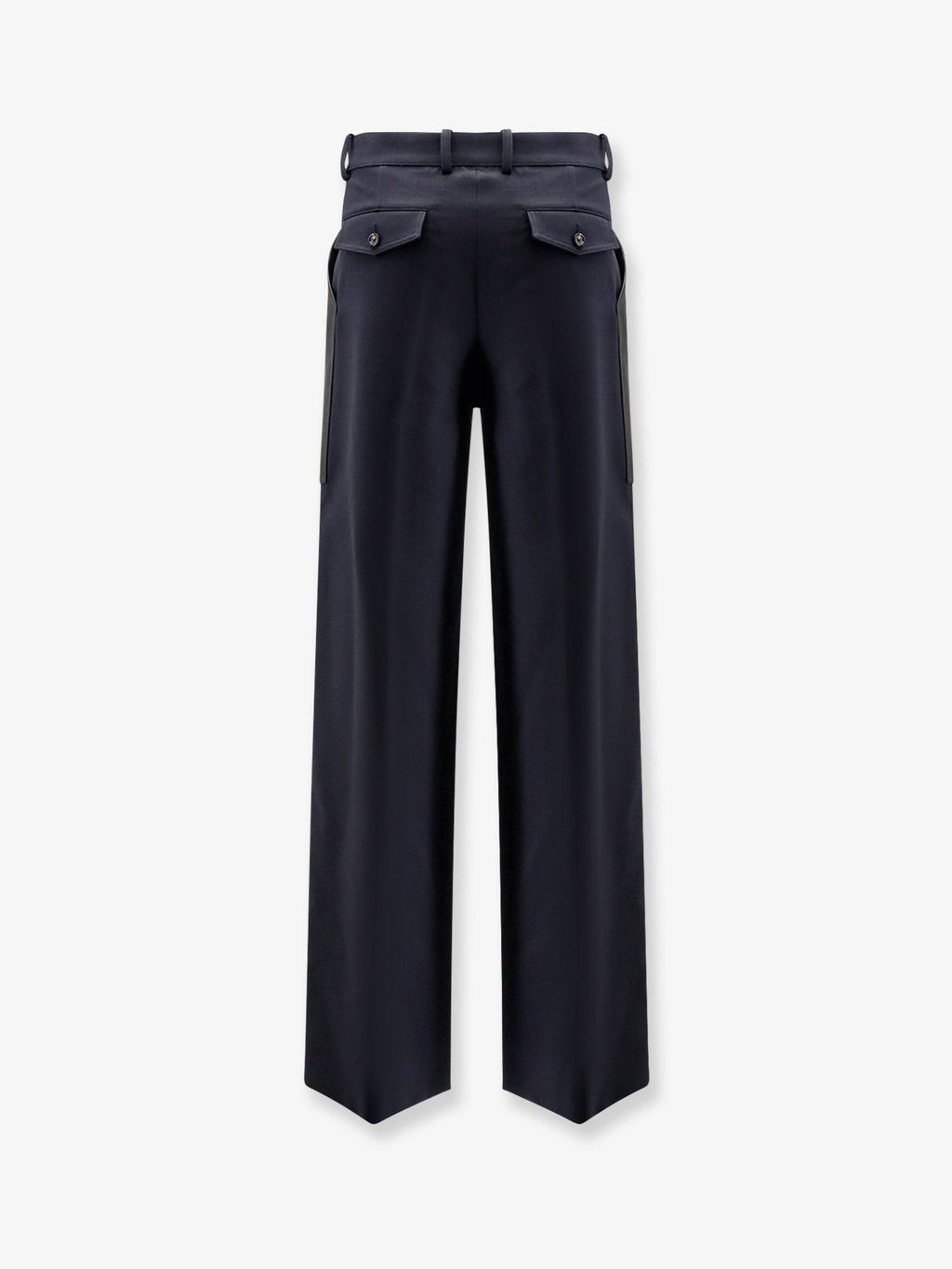 Bottega Veneta Cotton and wool trousers with leather inserts