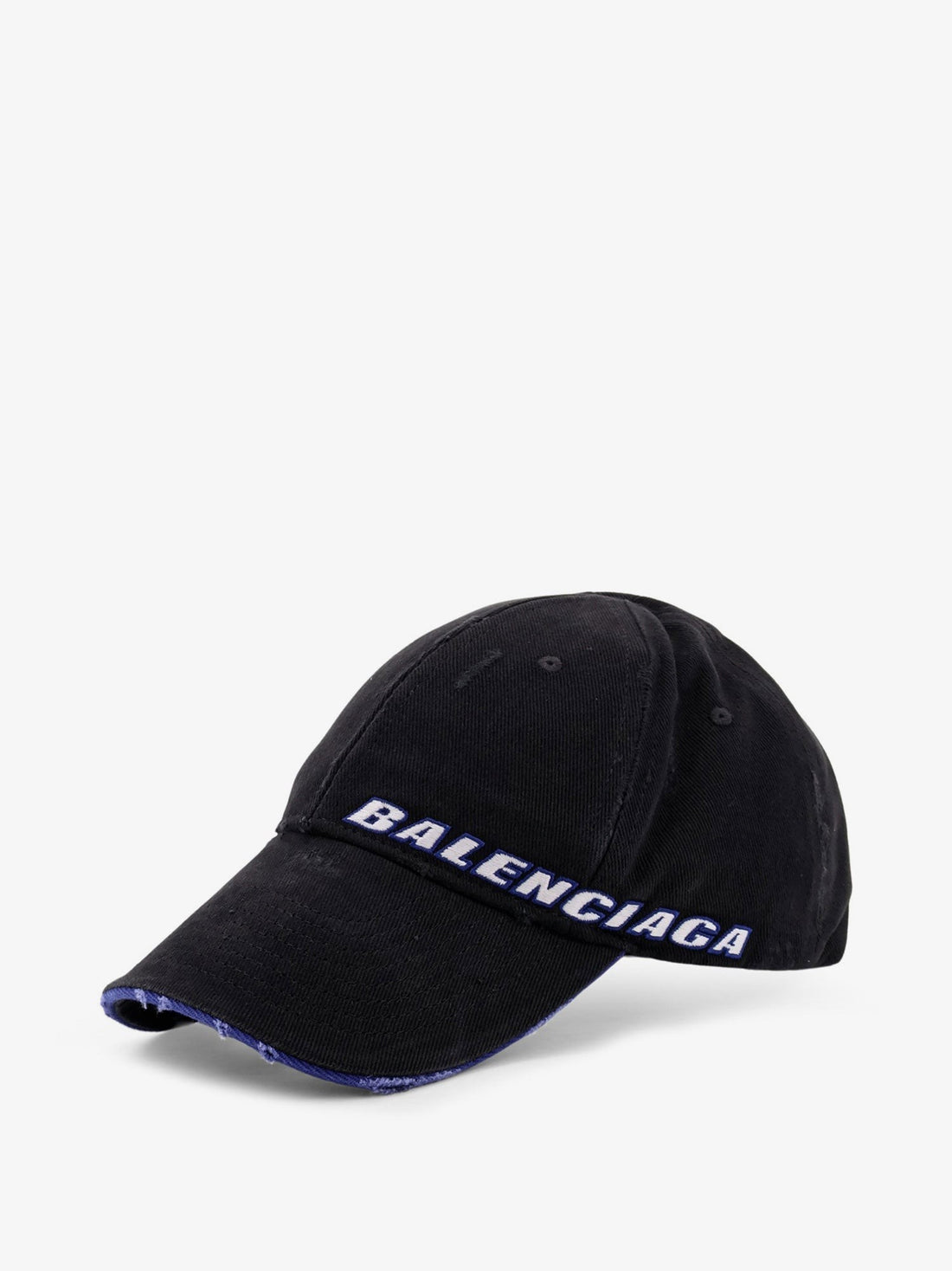 Balenciaga Cotton baseball hat with distressed effect