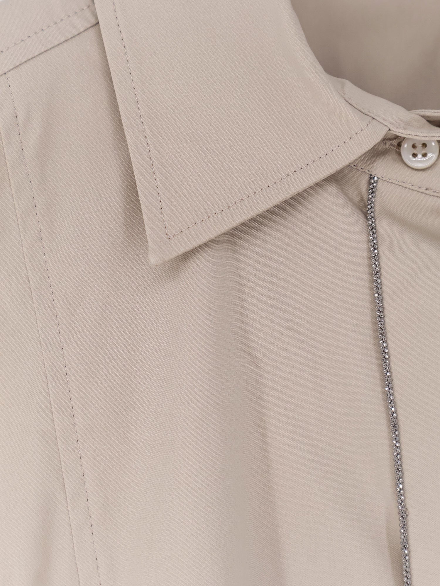 Brunello Cucinelli Cotton blend shirt with Monili detail