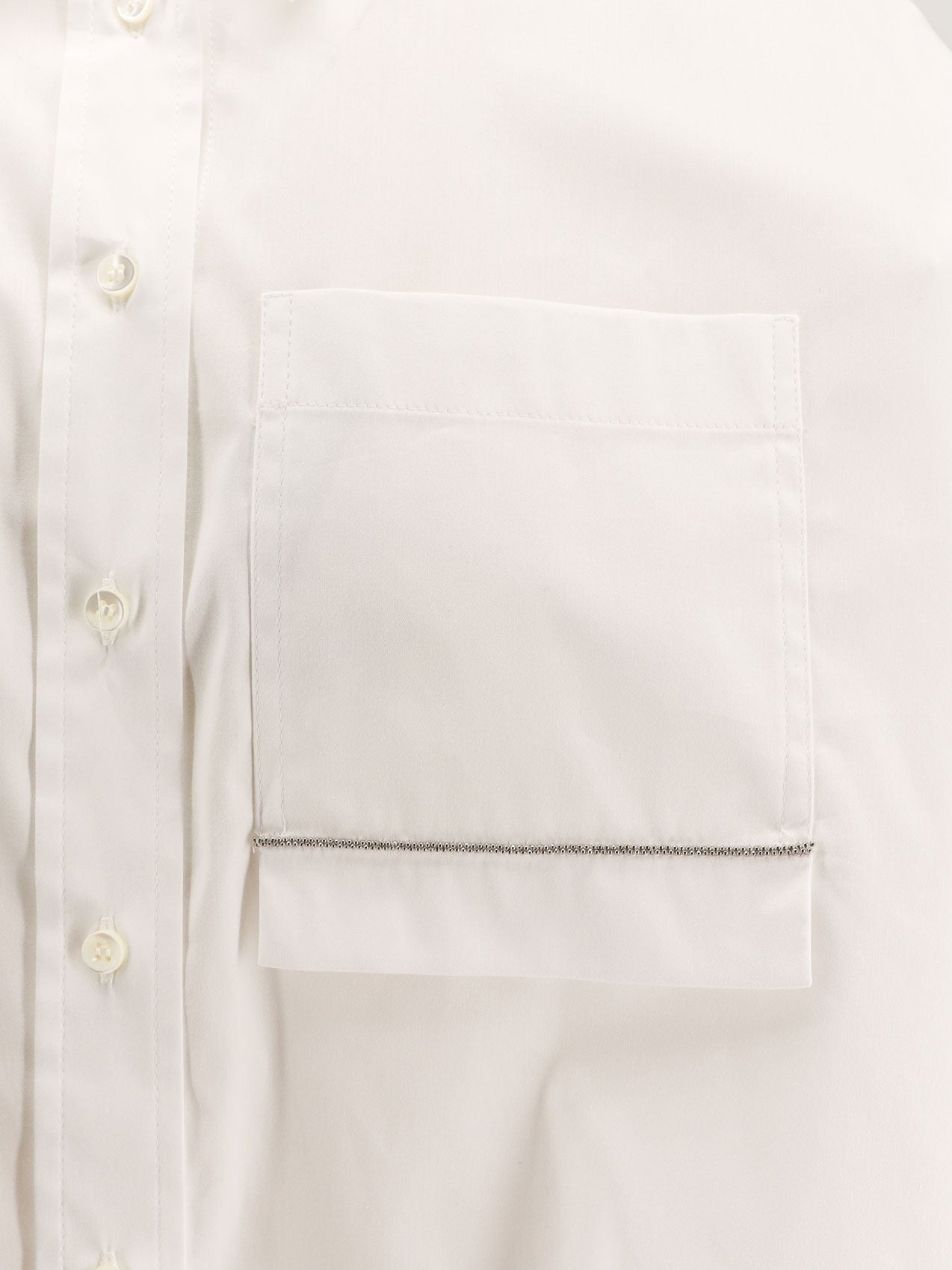 Brunello Cucinelli Cotton blend shirt with Monili detail