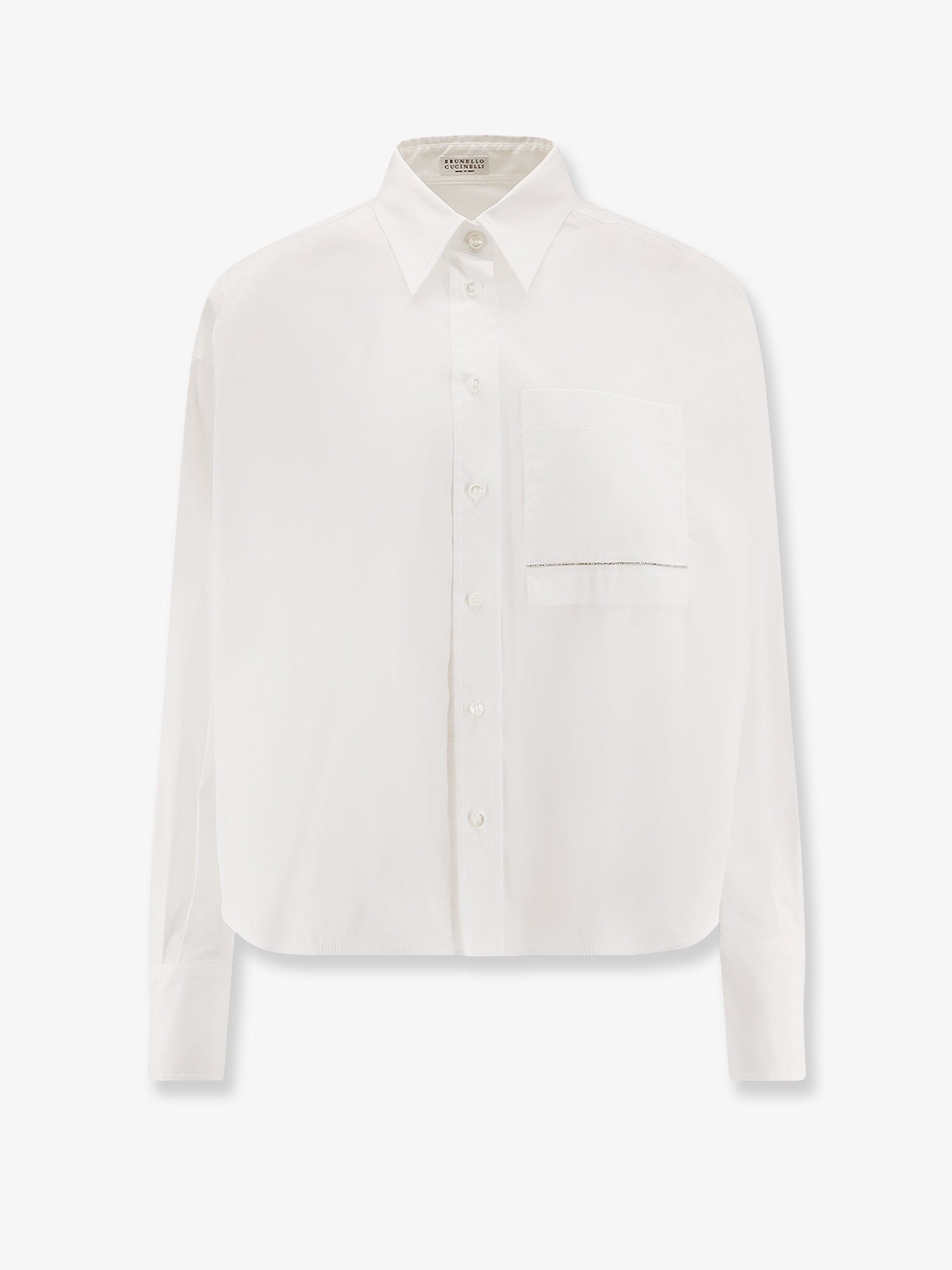 Brunello Cucinelli Cotton blend shirt with Monili detail