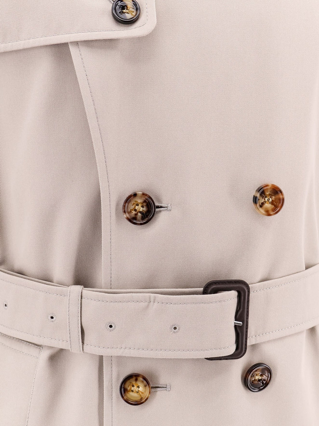 Burberry Cotton blend trench with check lining