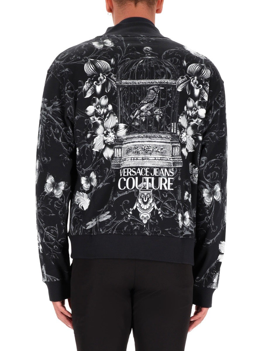 Versace Jeans Couture COTTON FLEECE BOMBER JACKET