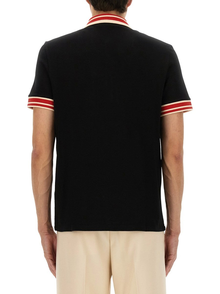 Valentino COTTON PIQUE POLO SHIRT WITH "VLOGO" PATCH