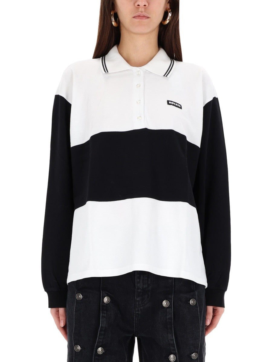ROTATE BIRGER CHRISTENSEN COTTON PIQUE POLO
