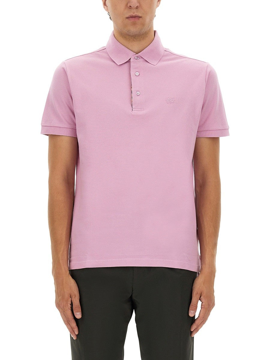 Etro COTTON POLO SHIRT WITH PEGASUS