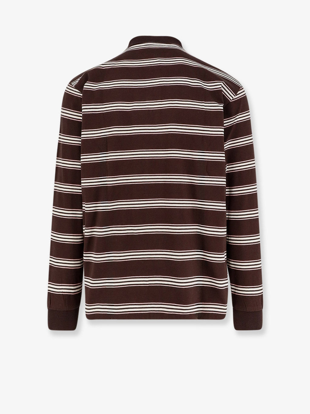 DUNST Cotton polo shirt with striped pattern