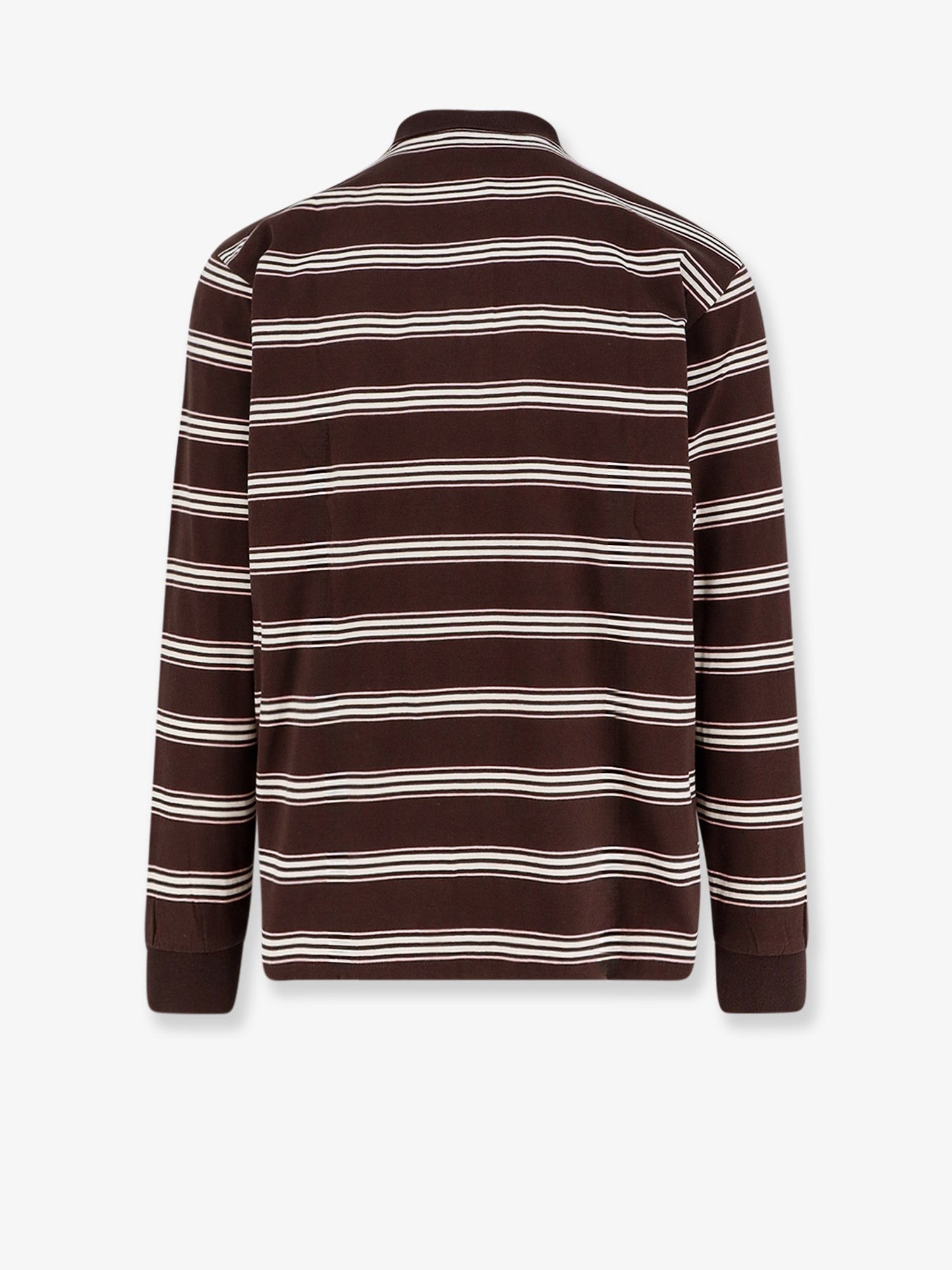 DUNST Cotton polo shirt with striped pattern