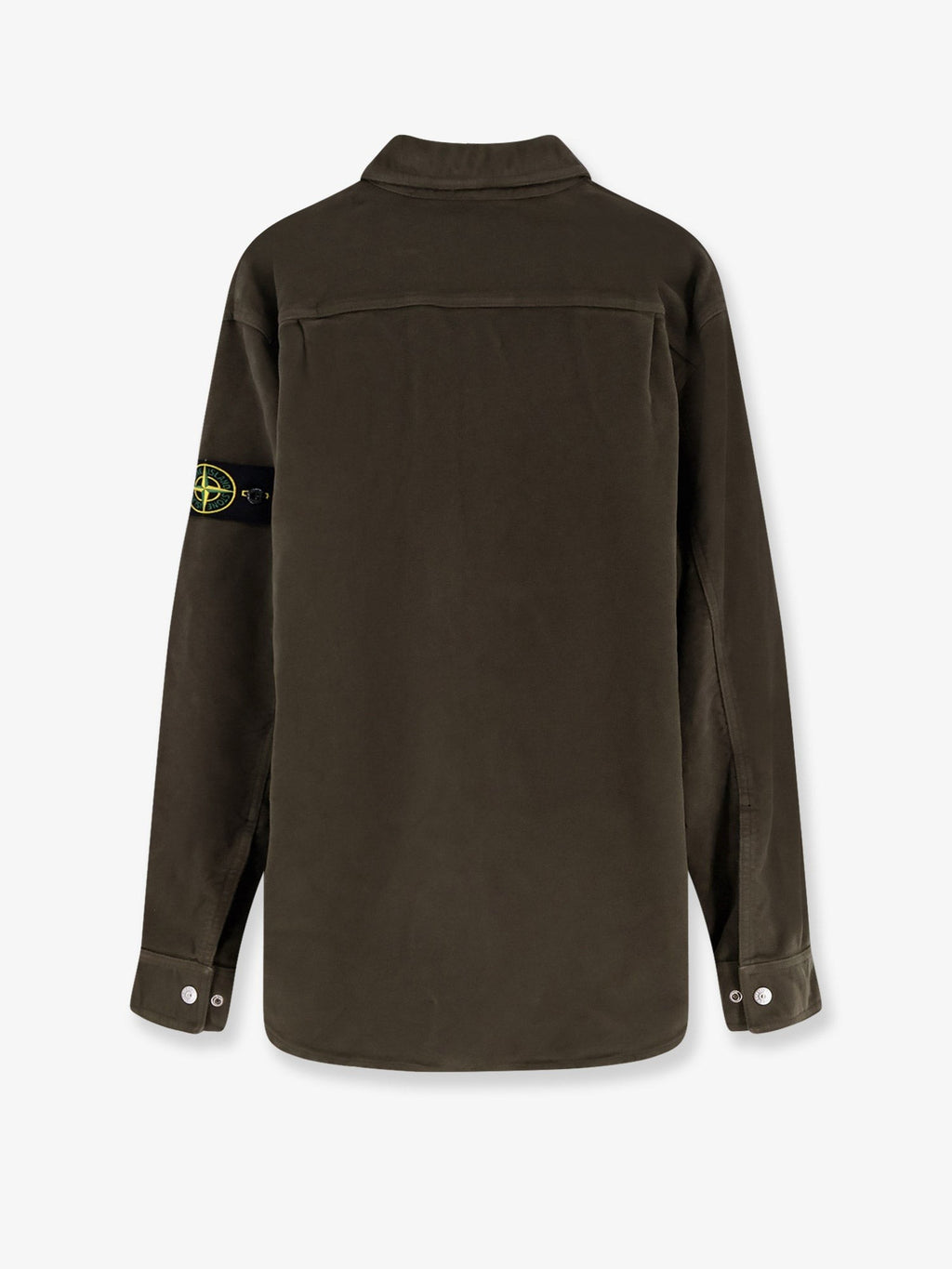 Stone Island Cotton shirt with iconic logo patch