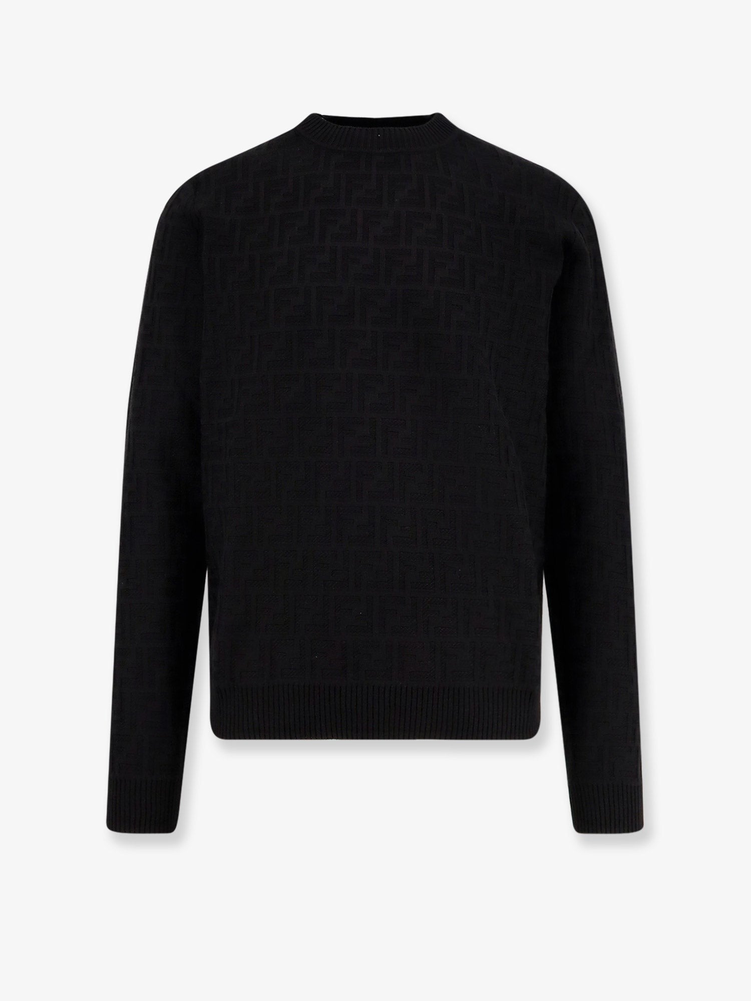 Fendi Cotton sweater with FF jacquard effect