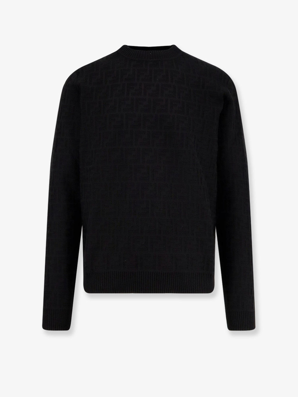 Fendi Cotton sweater with FF jacquard effect