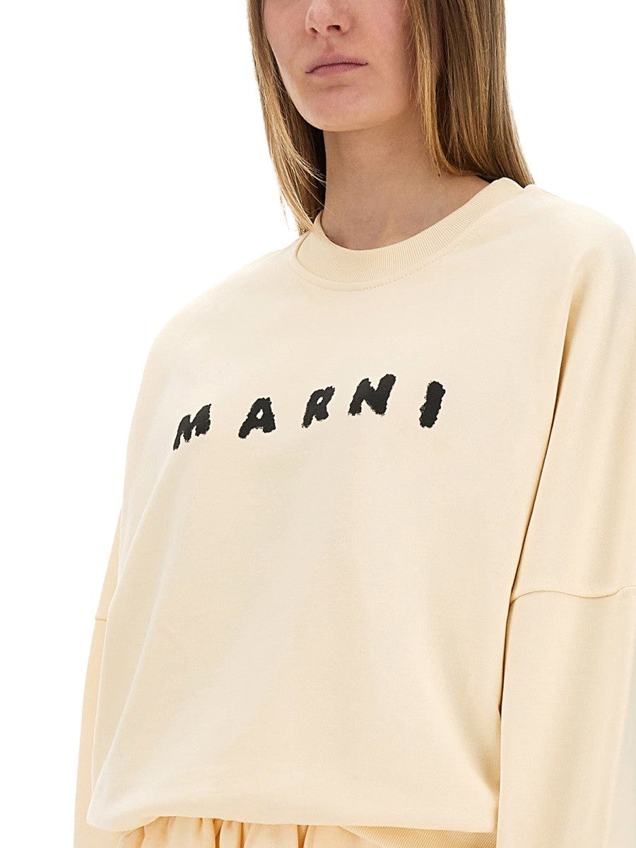 Marni COTTON SWEATSHIRT WITH PRINT