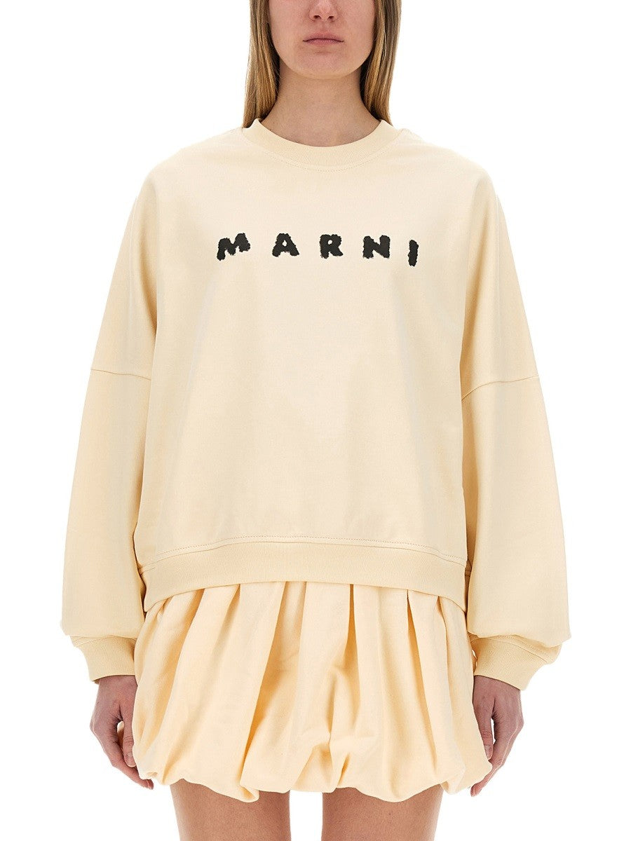 Marni COTTON SWEATSHIRT WITH PRINT
