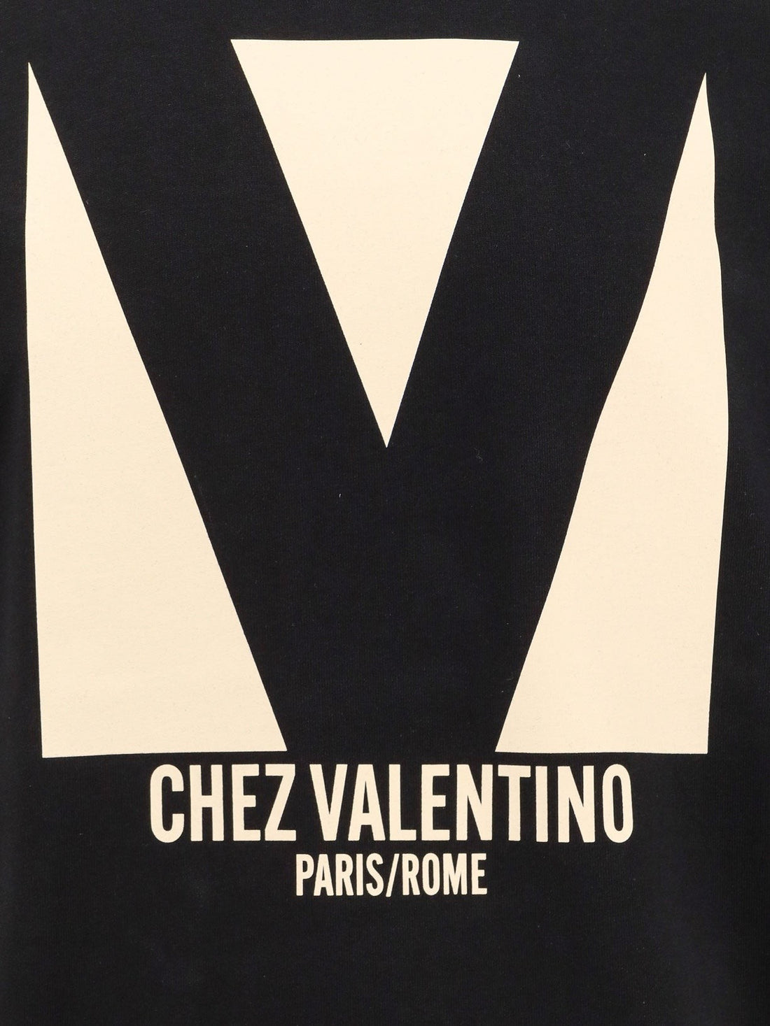 Valentino COTTON T-SHIRT WITH "CHEZ VALENTINO" PRINT