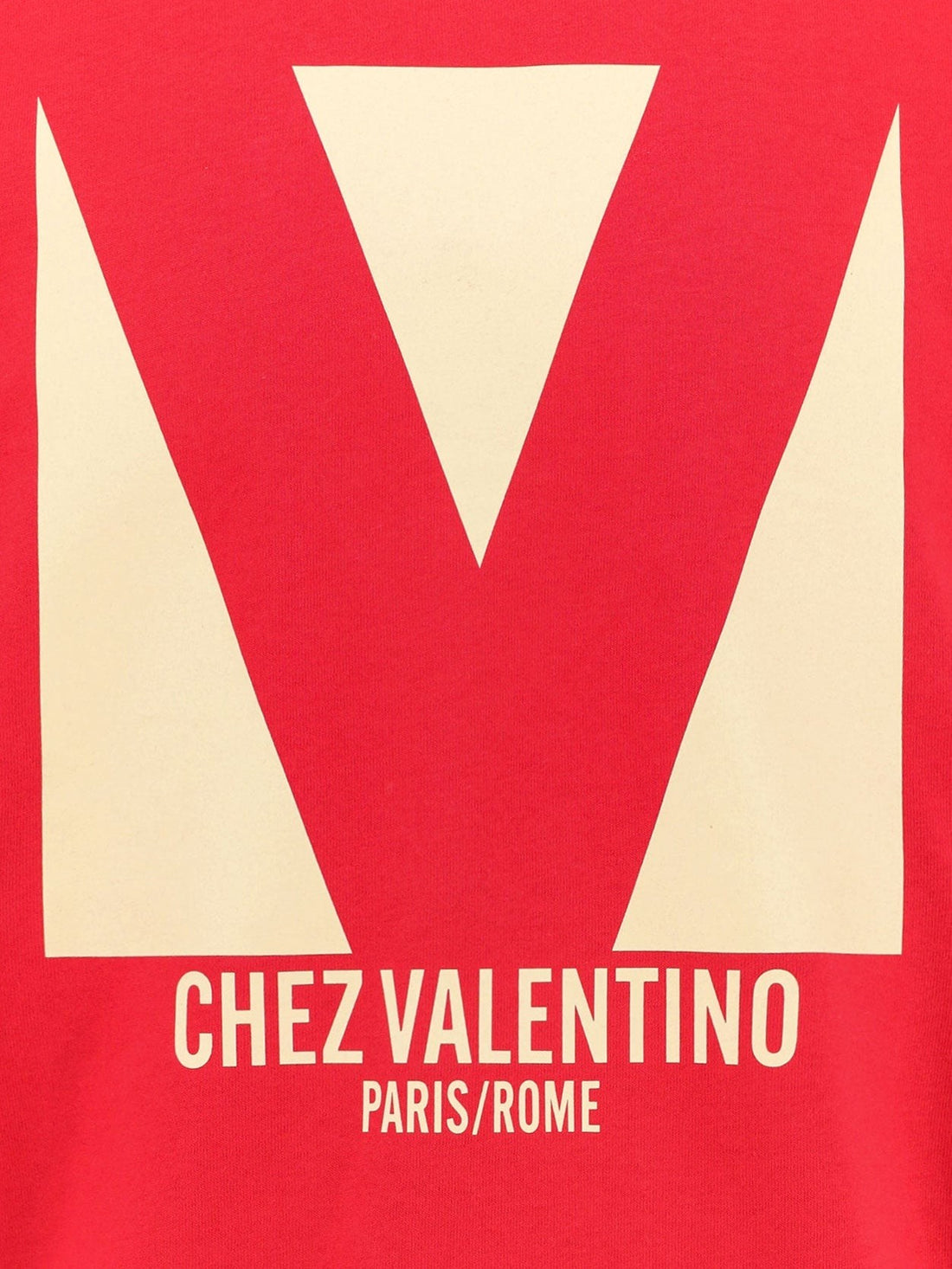 Valentino COTTON T-SHIRT WITH "CHEZ VALENTINO" PRINT