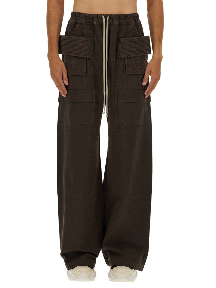 RICK OWENS DRKSHDW "CREATCH WIDE CARGO" PANTS