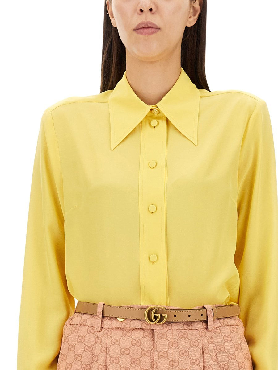 Gucci CREPE DE CHINE AND SILK SHIRT