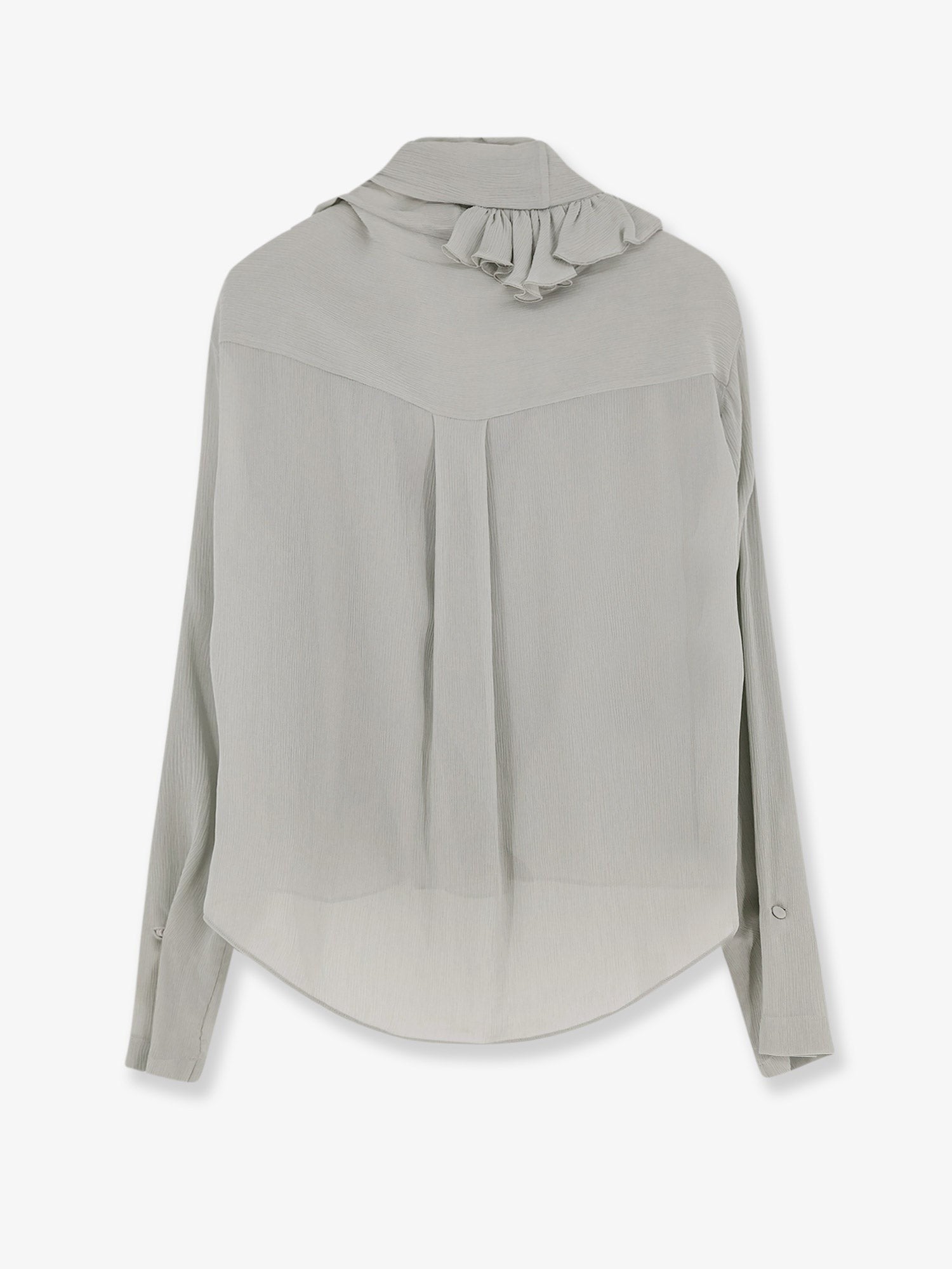 alberta ferretti Crepe shirt with rouches