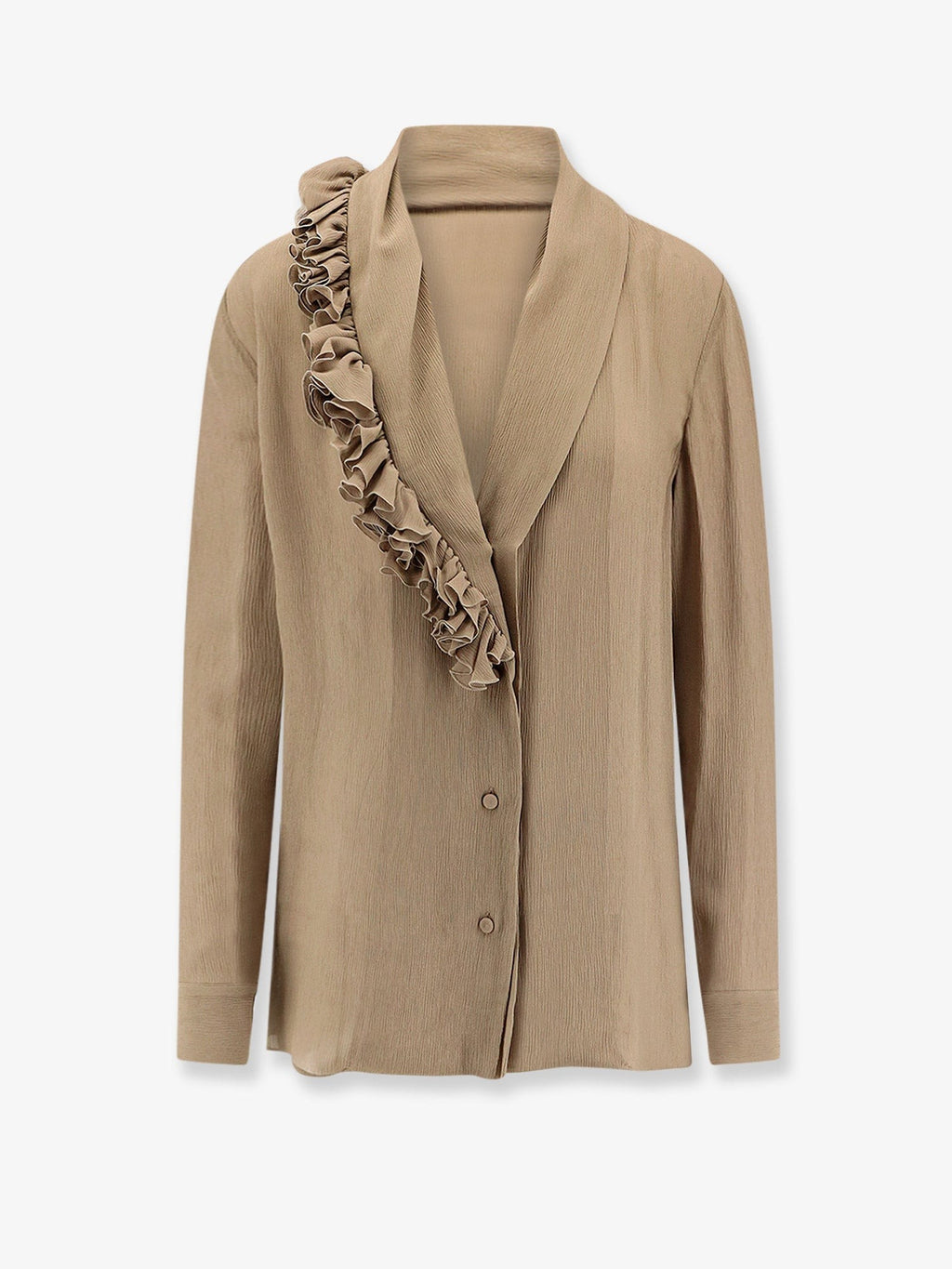 alberta ferretti Crepe shirt with ruffles