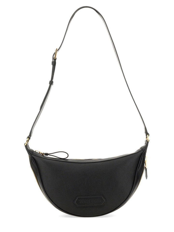 TOM FORD CRESCENT LEATHER BAG