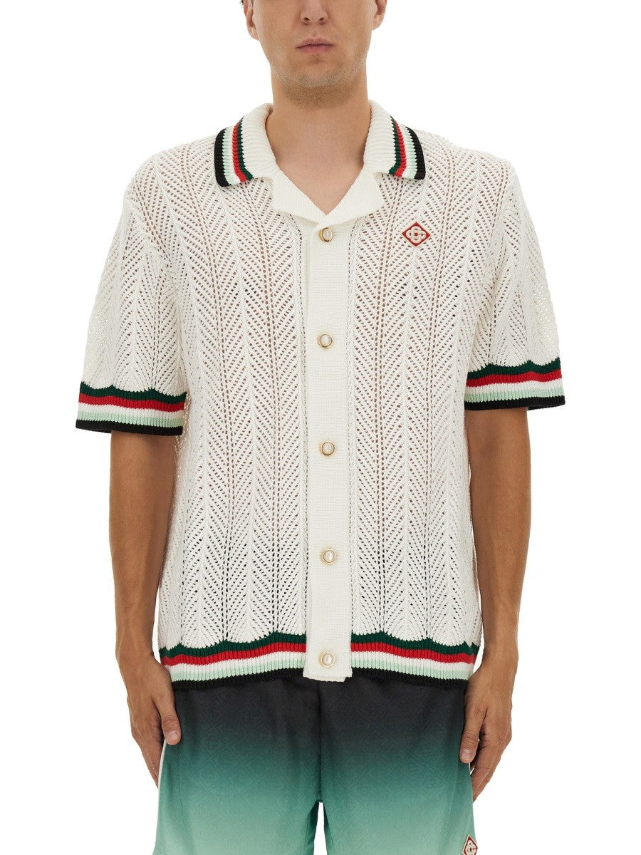 CASABLANCA CROCHET SHIRT "ONDULEE MOUNTAINS"