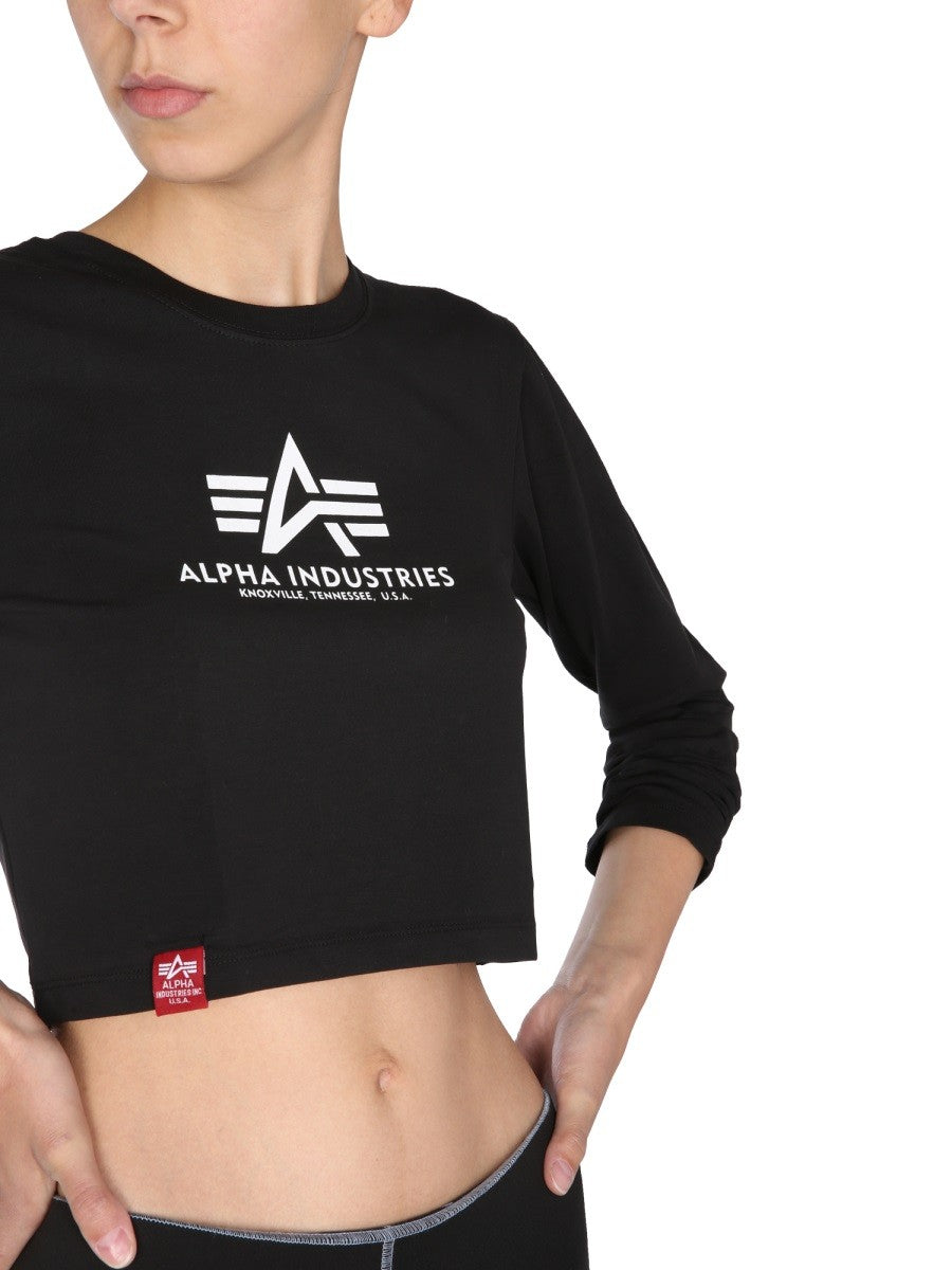 ALPHA INDUSTRIES CROPPED FIT T-SHIRT