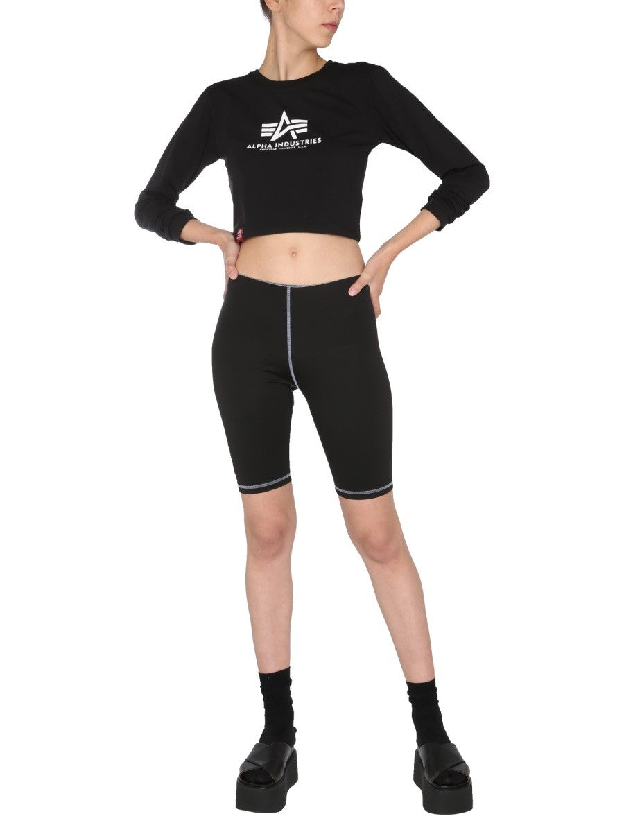 ALPHA INDUSTRIES CROPPED FIT T-SHIRT