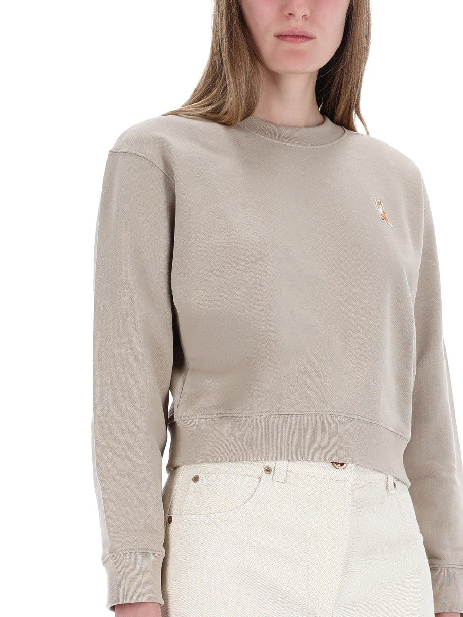 Maison Kitsune CROPPED "FOX" SWEATSHIRT