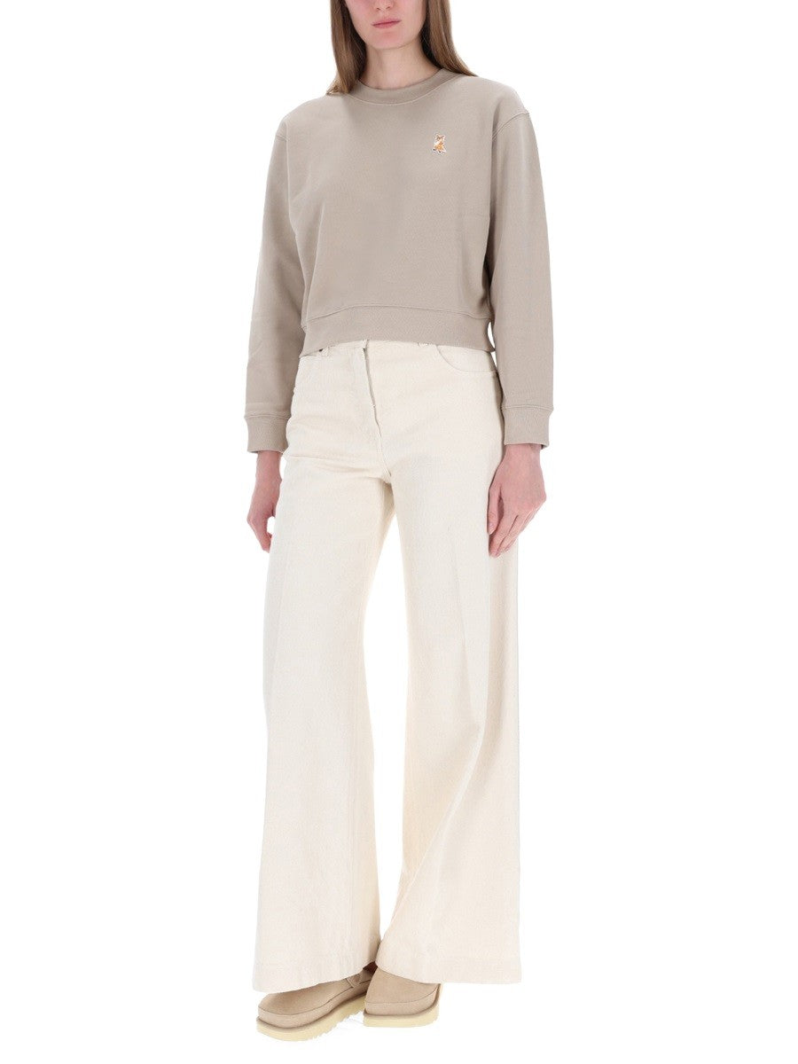 Maison Kitsune CROPPED "FOX" SWEATSHIRT