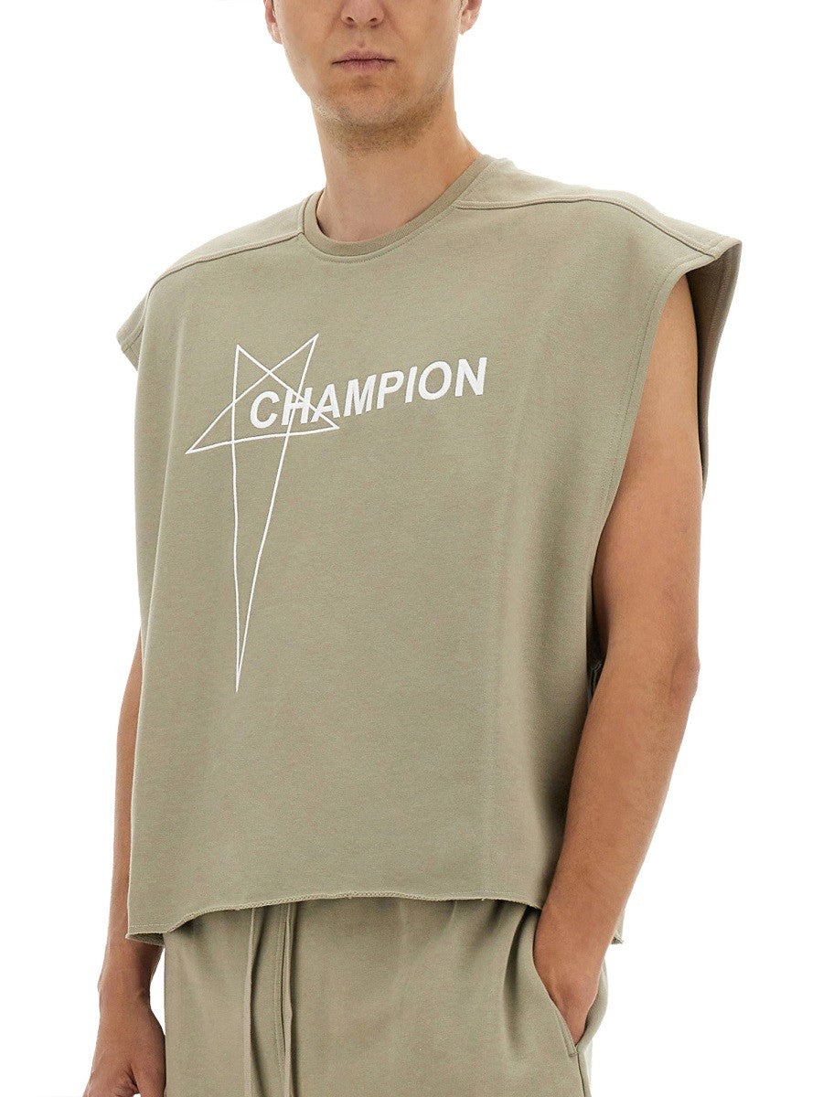 CHAMPION X RICK OWENS CROPPED MICRO TATLIN T-SHIRT