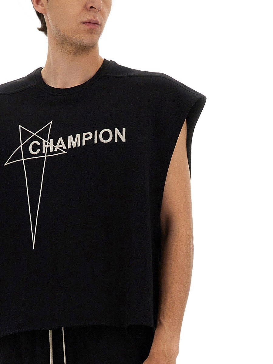 CHAMPION X RICK OWENS CROPPED MICRO TATLIN T-SHIRT