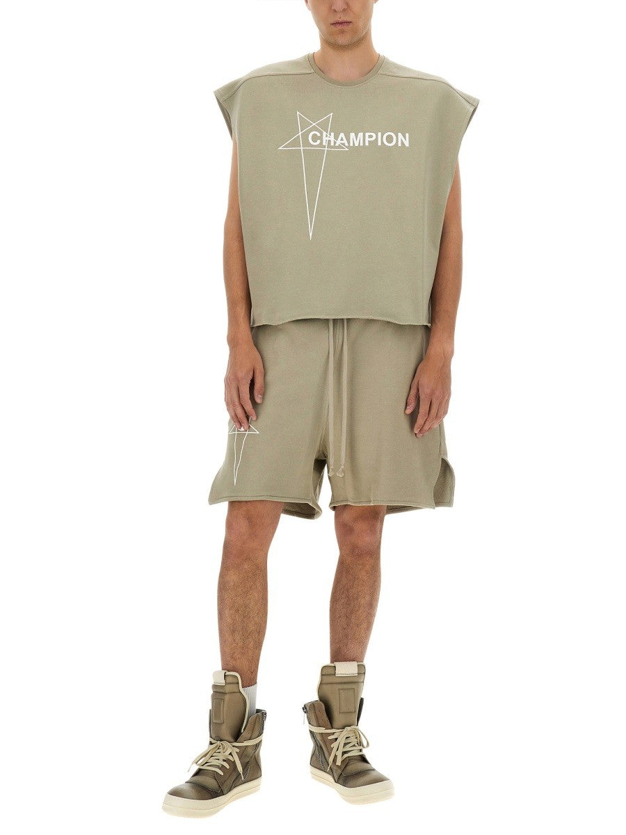 CHAMPION X RICK OWENS CROPPED MICRO TATLIN T-SHIRT
